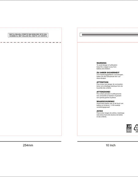 Clear Garment Bag - (12x16 Inch/30.48x40.64cm)