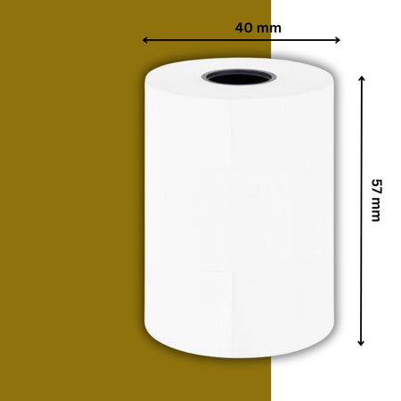 TGL Packaging™ 57x40mm Premium Thermal Paper Till Receipt Roll for PDQ Credit CardMachine, POS Machine, EPOS Printer, Cash Register Till Rolls