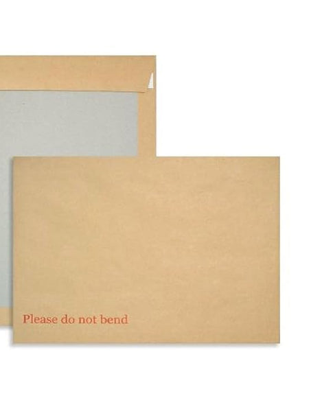 Manilla Hard Board Back Envelopes - Cardboard Backed Please Do Not Bend Envelope with Peel & Seal Strip - Perfect for Mailing, Posting & Storing Important Documents