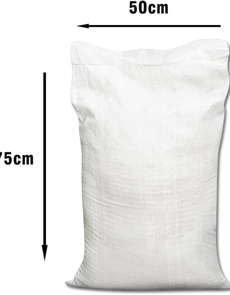 TGL PACKAGING 50x75cm Heavy Duty Woven Rubble Sacks | Extra Strong Polypropylene Builders Bags | Garden Waste Bags | Reusable Sacks for Construction, Yard Waste, Rubbish Removal