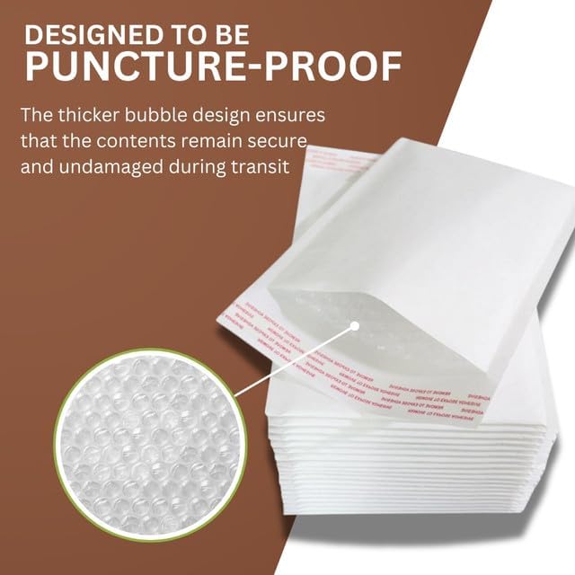 White Padded ENVELOPES Bubble MAILERS TGL PACKAGING™ Peel and Seal Protective Cushioned Bags