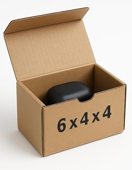 Cardboard Box ━ Suitable for Posting Small, Medium & Large Parcels; Single Wall Eco-friendly Shipping Cartons by TGL PACKAGING™ 6x4x4 inches (152x102x102mm)