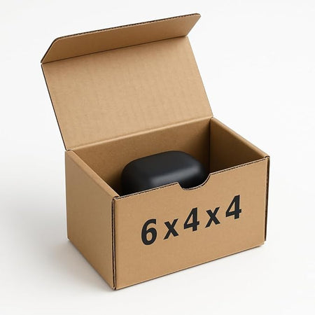 Cardboard Box ━ Suitable for Posting Small, Medium & Large Parcels; Single Wall Eco-friendly Shipping Cartons by TGL PACKAGING™ 6x4x4 inches (152x102x102mm)