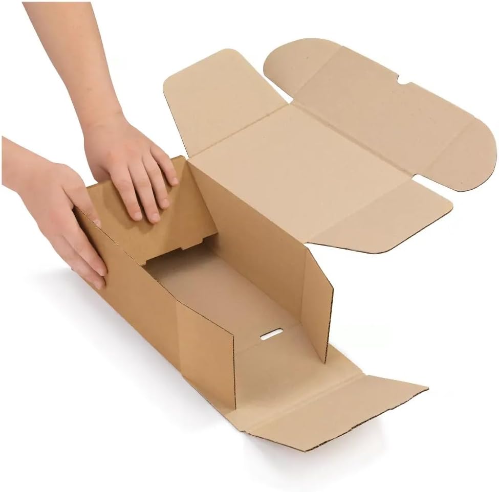 Mini Parcel 202x143x66mm Small Mail Parcel Postal Cardboard Boxes, Brown, Recycled, Sturdy, User-Friendly Assembly