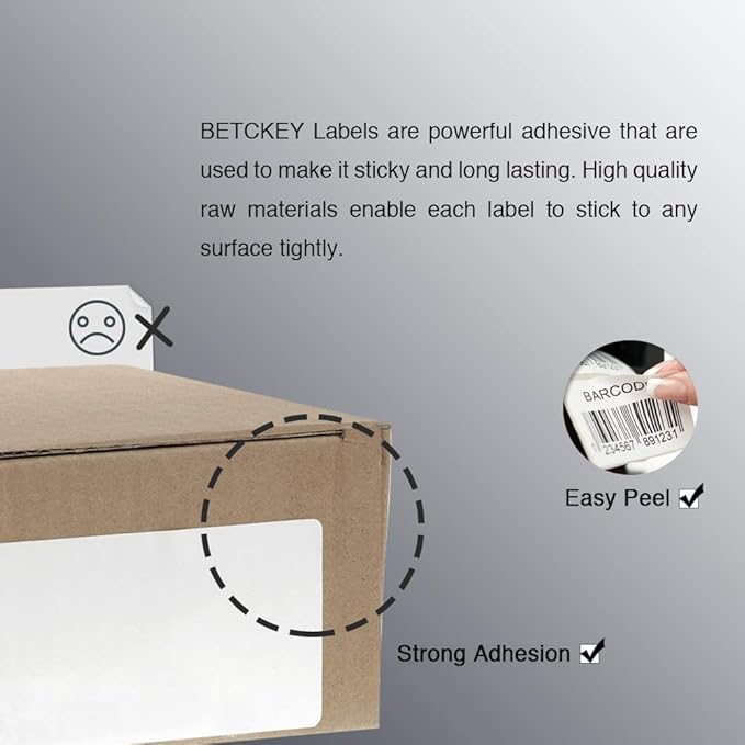 Thermal Shipping Labels 4x2'' 100x50mm Rolls - Compatible with Amazon FBA