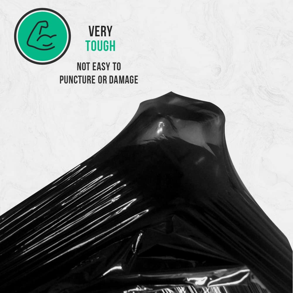 TGL PACKAGING™ Black Shrink Wrap Roll 400MM x 300M – Heavy Duty Industrial Stretch Film with Extended Core – Tear-Resistant Pallet Wrap for Moving House, Furniture, Storage & Parcel Packing