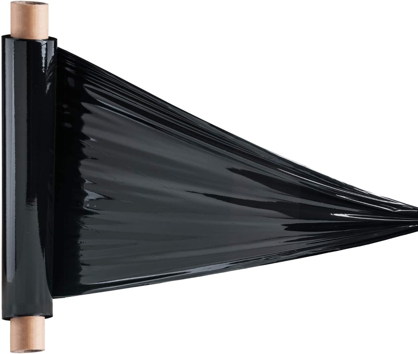 TGL Packaging™ Black Shrink Wrap Roll 400MM x 300M Heavy Duty Industrial Stretch Film with Extended Core – Tear-Resistant Pallet Wrap for Moving House, Furniture, Storage & Parcel Packing