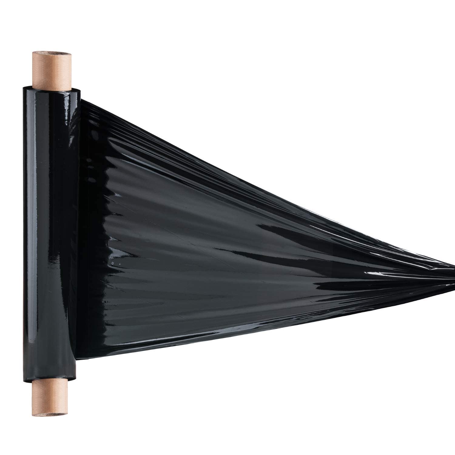 TGL PACKAGING™ Black Shrink Wrap Roll 400MM x 300M – Heavy Duty Industrial Stretch Film with Extended Core – Tear-Resistant Pallet Wrap for Moving House, Furniture, Storage & Parcel Packing