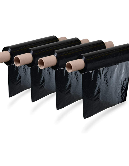 TGL PACKAGING™ Black Shrink Wrap Roll 400MM x 300M – Heavy Duty Industrial Stretch Film with Extended Core – Tear-Resistant Pallet Wrap for Moving House, Furniture, Storage & Parcel Packing