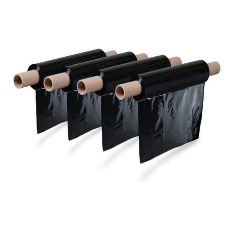 TGL PACKAGING™ Black Shrink Wrap Roll 400MM x 300M – Heavy Duty Industrial Stretch Film with Extended Core – Tear-Resistant Pallet Wrap for Moving House, Furniture, Storage & Parcel Packing