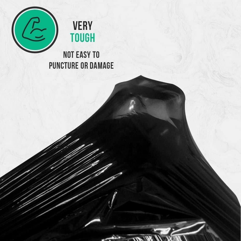 TGL Packaging™ Black Shrink Wrap Roll 400MM x 300M Heavy Duty Industrial Stretch Film with Extended Core – Tear-Resistant Pallet Wrap for Moving House, Furniture, Storage & Parcel Packing
