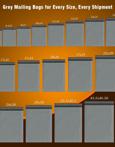 TGL PACKAGING™ Grey Mailing Bags ━ Grey Self-Seal Bags for Packaging, Heavy-Duty Grey Ecommerce Bags