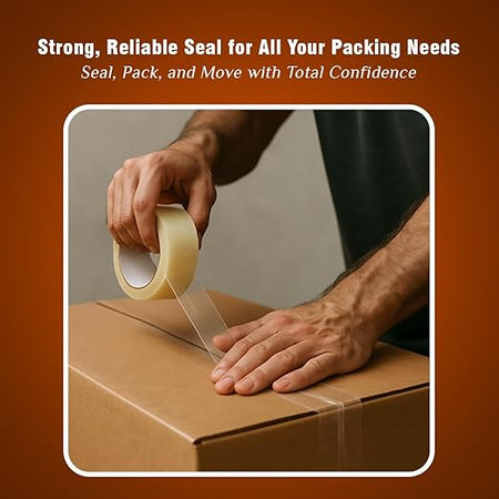 TGL Clear Packing Tape Rolls General Purpose Packaging Long Transparent Tape/Heavy Duty Adhesive Tape Roll for Packing and Shipping 48mmx66m