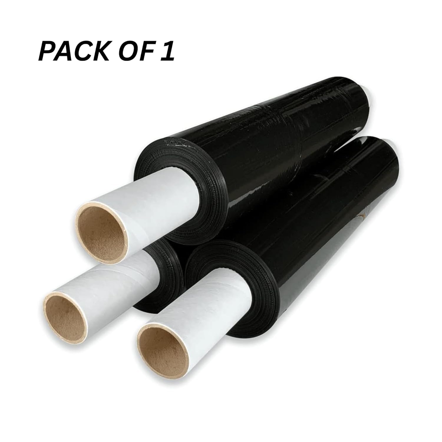 TGL PACKAGING™ Black Shrink Wrap Roll 400MM x 300M – Heavy Duty Industrial Stretch Film with Extended Core – Tear-Resistant Pallet Wrap for Moving House, Furniture, Storage & Parcel Packing