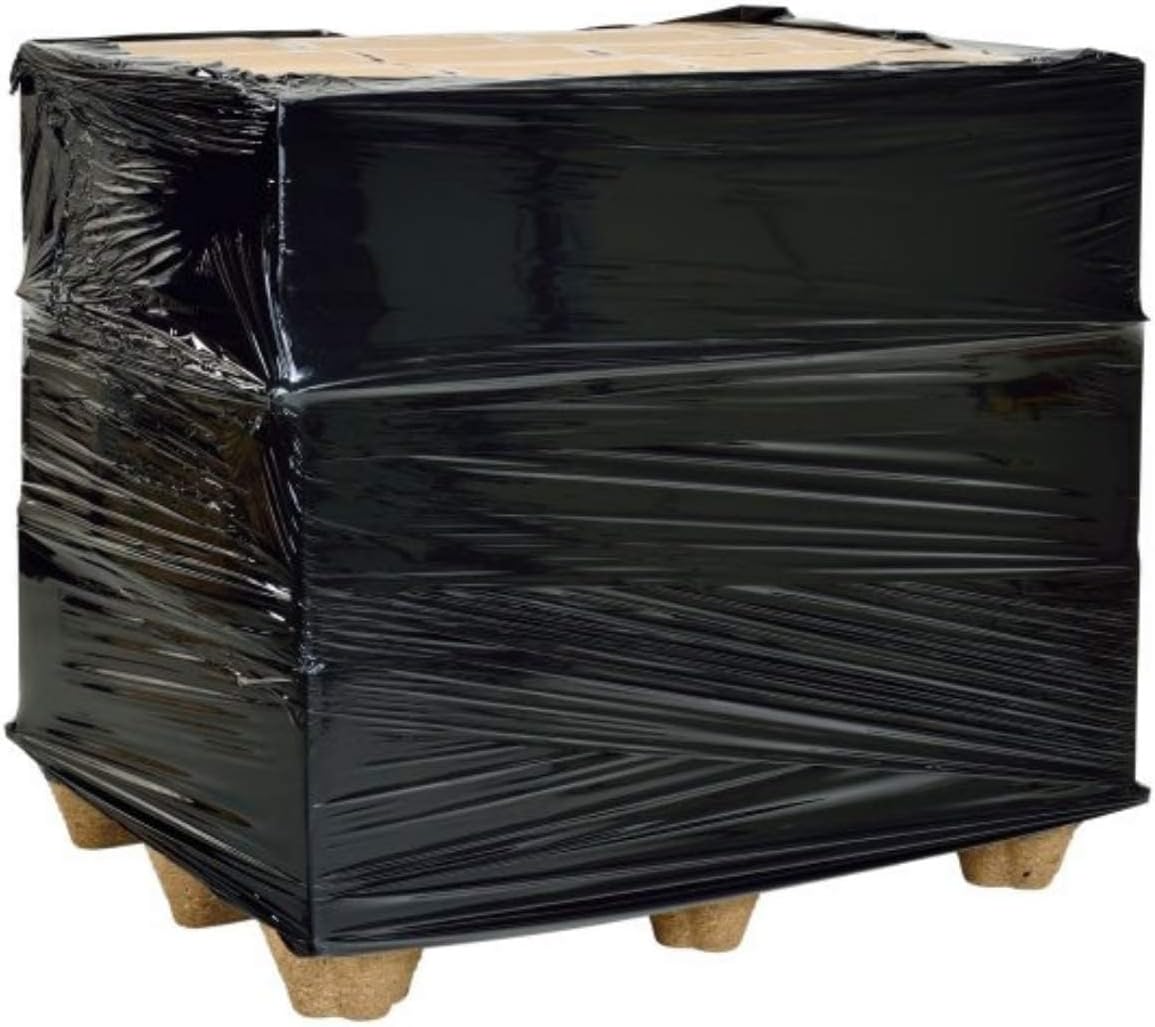 TGL Packaging™ Black Shrink Wrap Roll 400MM x 300M Heavy Duty Industrial Stretch Film with Extended Core – Tear-Resistant Pallet Wrap for Moving House, Furniture, Storage & Parcel Packing