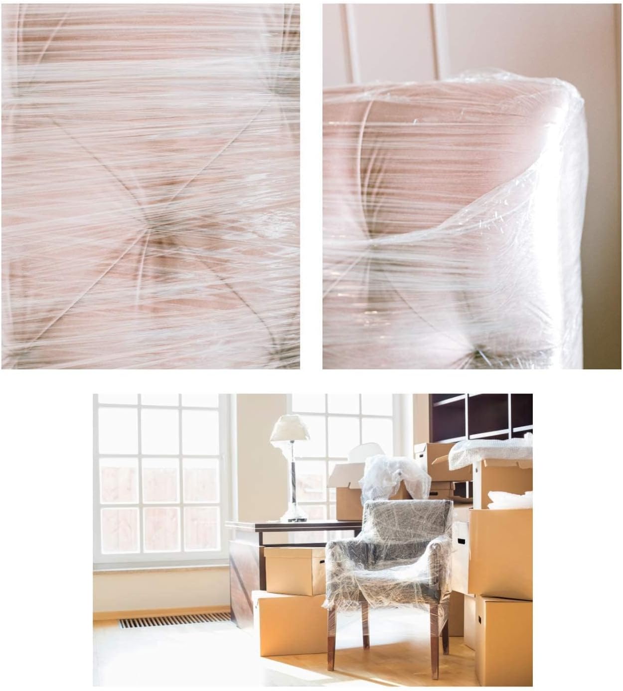 TGL Packaging™ Industrial Extended Core Shrink Wrap Roll 400MM x 300M – Clear Heavy Duty Stretch Film – Strong Pallet Wrap for Moving, Furniture, Packaging, Shipping – Tear-Resistant Film