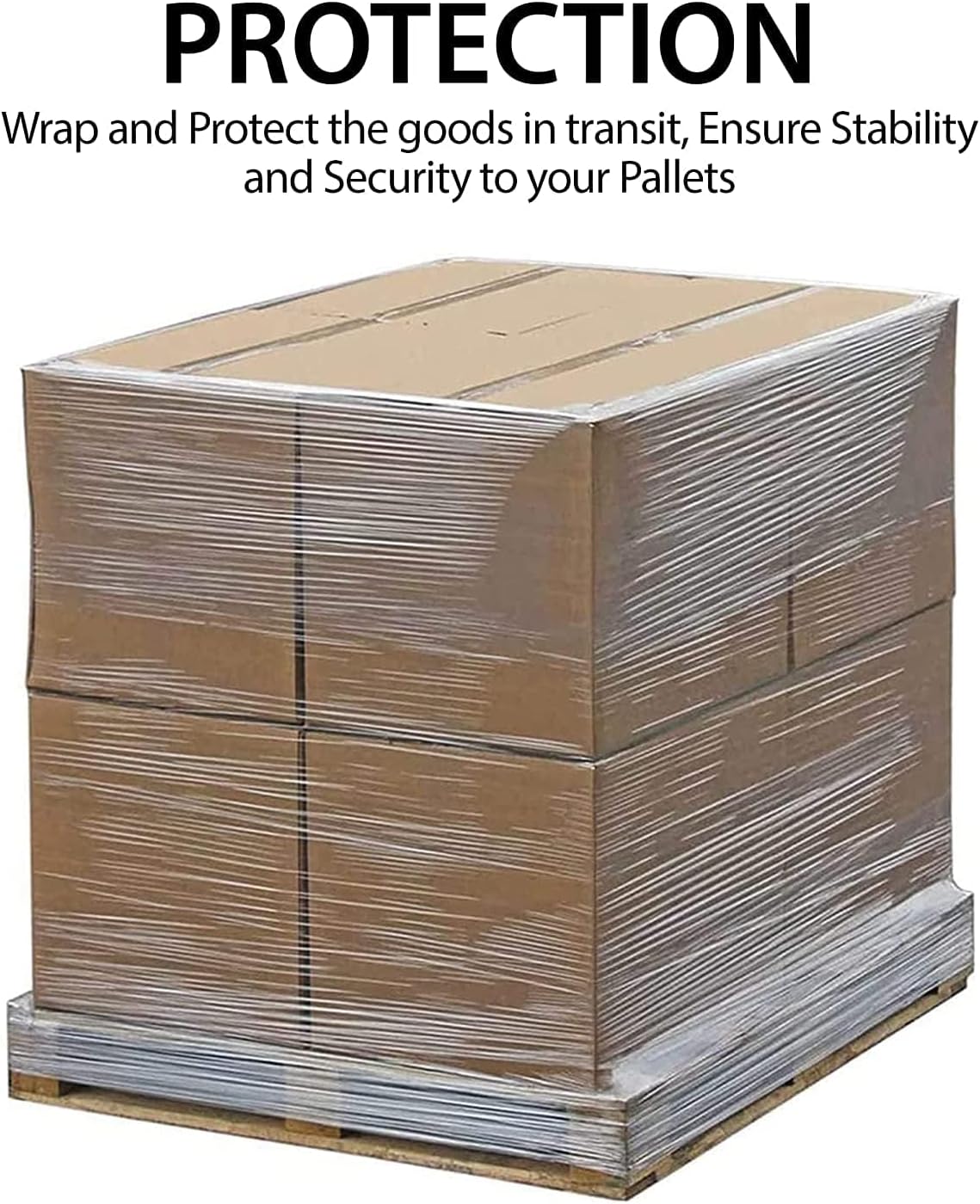TGL Packaging™ Industrial Extended Core Shrink Wrap Roll 400MM x 300M – Clear Heavy Duty Stretch Film – Strong Pallet Wrap for Moving, Furniture, Packaging, Shipping – Tear-Resistant Film