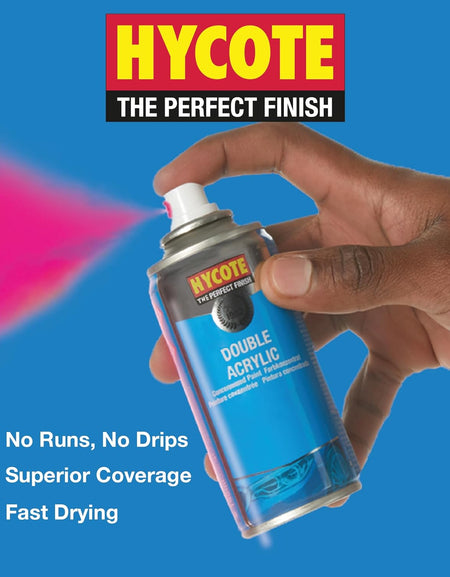 Hycote Fast Drying Aerosol Car Spray Paint, Gloss Black, 400 ml