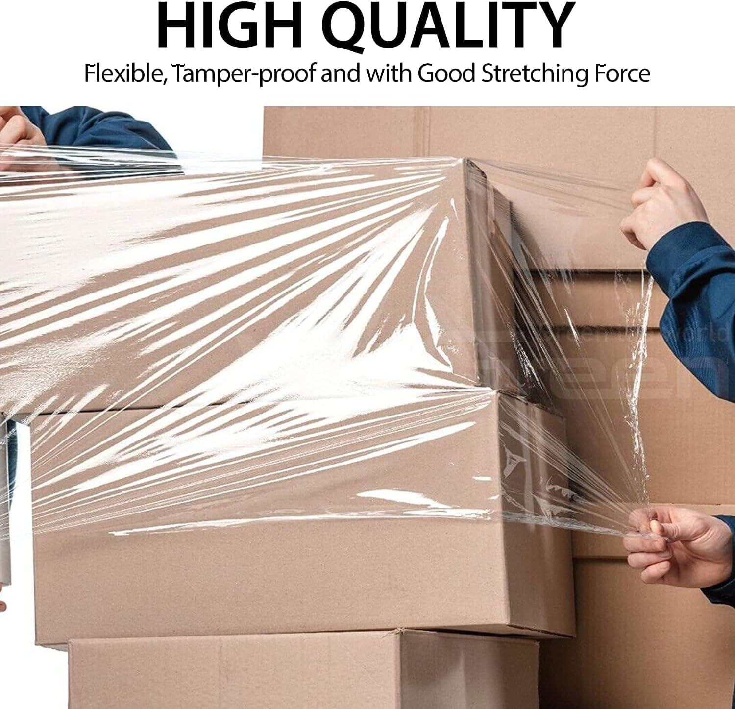 TGL Packaging™ Industrial Extended Core Shrink Wrap Roll 400MM x 300M – Clear Heavy Duty Stretch Film – Strong Pallet Wrap for Moving, Furniture, Packaging, Shipping – Tear-Resistant Film