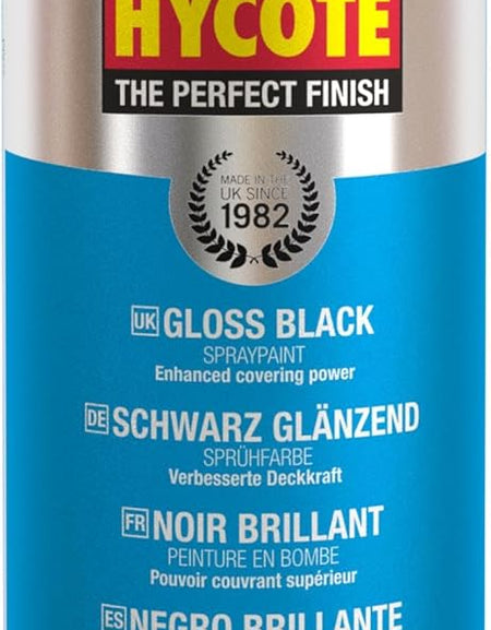 Hycote Fast Drying Aerosol Car Spray Paint, Gloss Black, 400 ml
