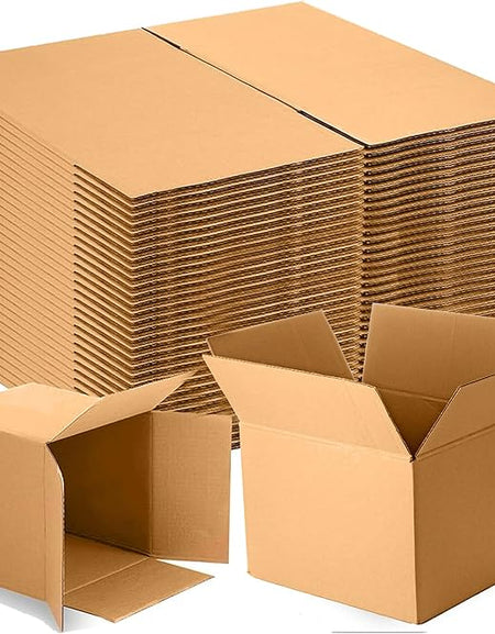 Cardboard Box ━ Suitable for Posting Small, Medium & Large Parcels; Single Wall Eco-friendly Shipping Cartons by TGL PACKAGING™  7x7x7 inches (178x178x178mm)
