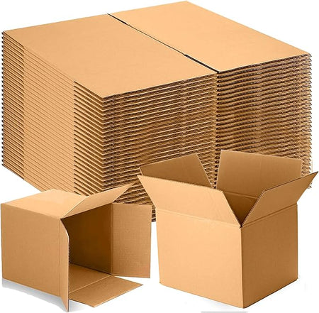 Cardboard Box ━ Suitable for Posting Small, Medium & Large Parcels; Single Wall Eco-friendly Shipping Cartons by TGL PACKAGING™  7x7x7 inches (178x178x178mm)