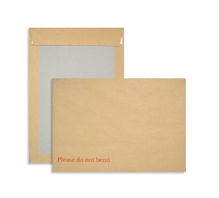 manilla cardboard-backed envelopes for secure mailing