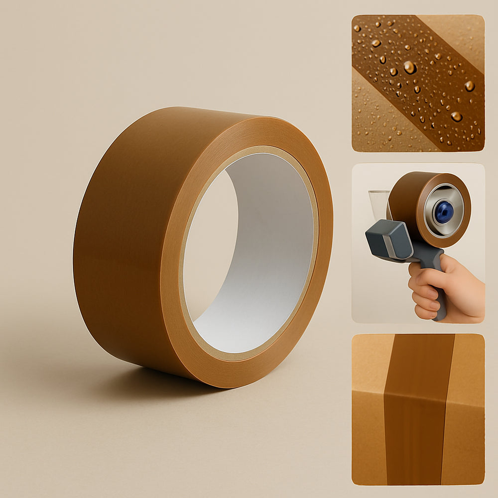 TGL Brown Packing Tape Rolls General Purpose Packaging Long Tape/Heavy Duty Adhesive Tape Roll for Packing and Shipping 48mmx66m