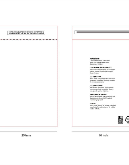 10x14 inch clear garment bag