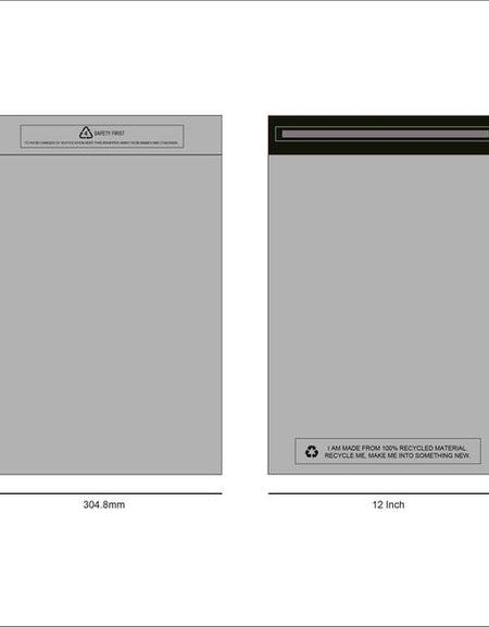 SRM Grey Mailing Bags Size 12x16 Inch
