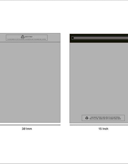 SRM Grey Mailing Bags 15x18 Inch