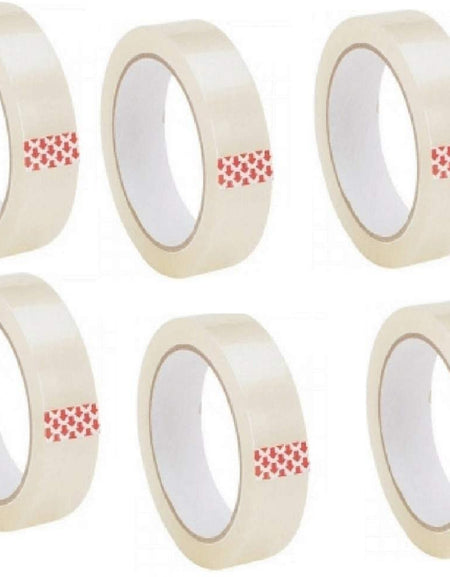 Pack of Clear Transparent Packing Tapes Rolls - 24mm x 66mm