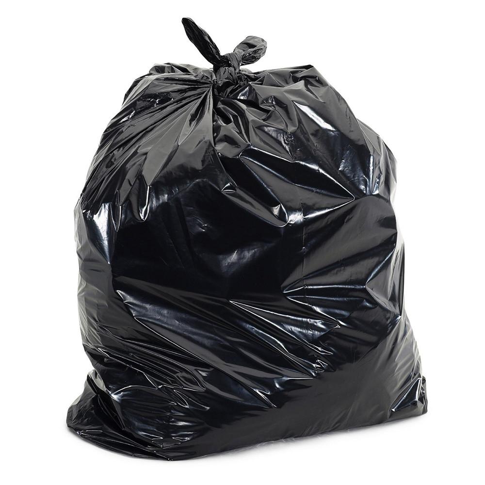 Heavy duty black bin bag 180G rolled pack