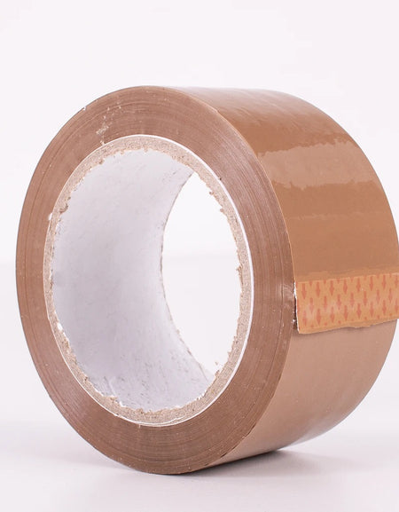 Front view of Brown/ Buff Packing Tapes Roll - 48mmx90m