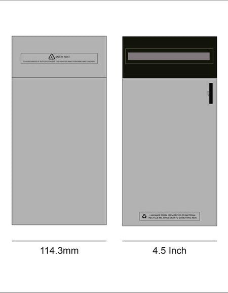 SRM Grey Mailing Bag 4.5x7 Inch