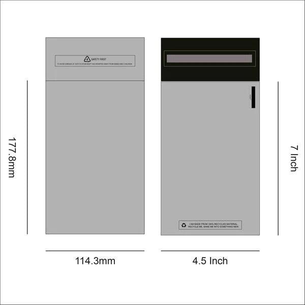 SRM Grey Mailing Bags