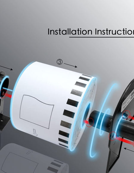 Installing 1.5x1 inch thermal label roll