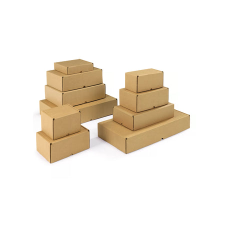 Brown cardboard boxes in various 
sizes