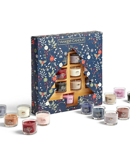 Yankee Candle Gift Set 12 Signature Scented Votive Ceramic Candles Countdown