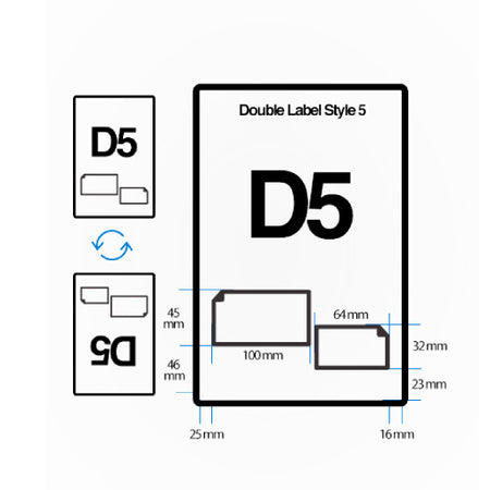 D5 Double Integrated Labels