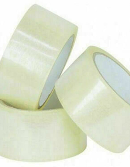 Close view of Clear Transparent Packing Tapes Rolls - 48mm x 66m